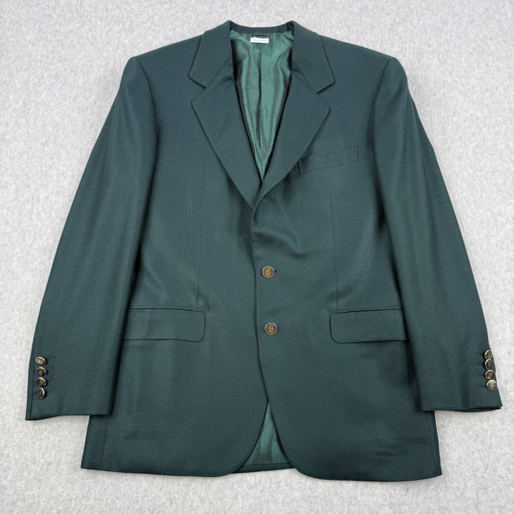 Vintage Brioni Blazer Mens 40 Green 100% Cashmere Cuzzens Sport Coat Italy